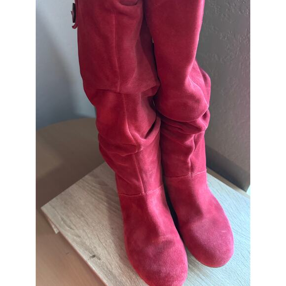 UGG Australia Red Suede Slouch Boots Highkoo - Women’s - US 6.5 - Picture 6 of 14